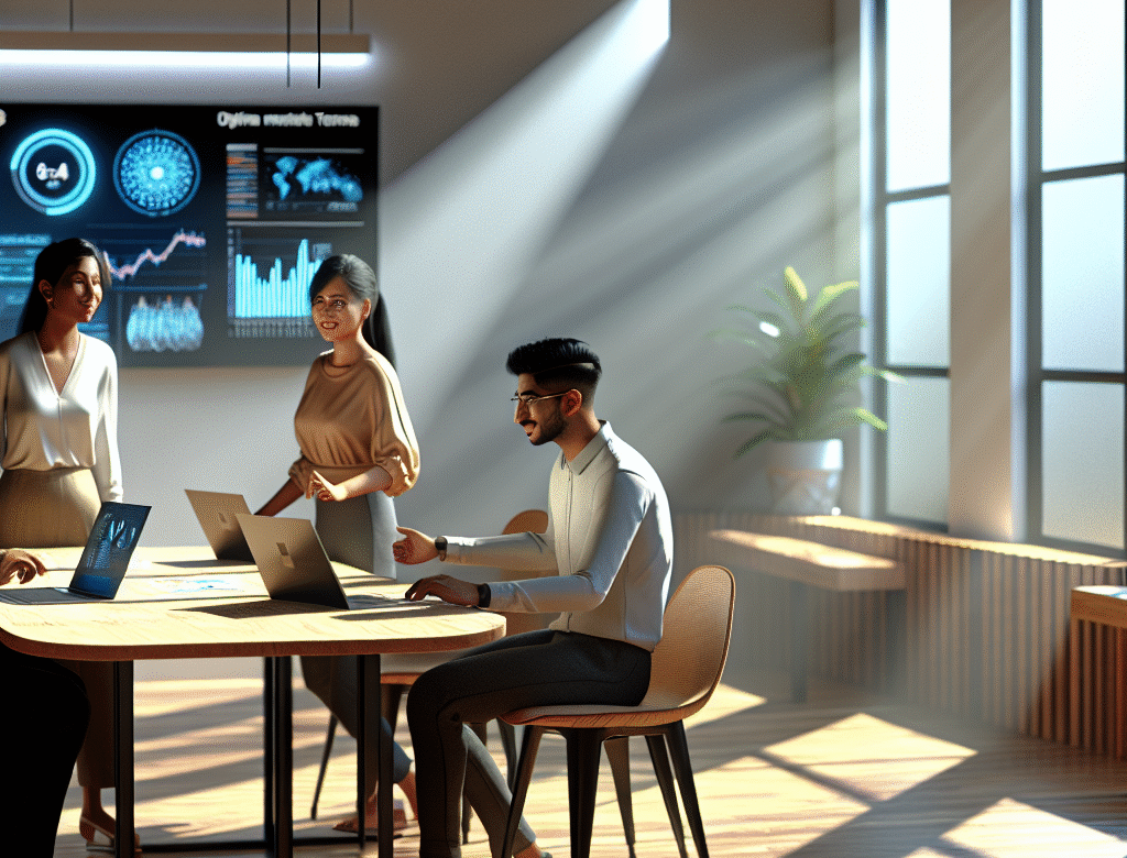 Public relations team leveraging AI to analyze data and enhance campaign strategies